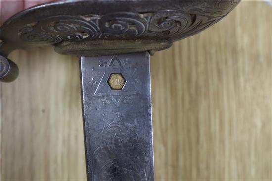 An Edward VII Wilkinson cavalry officers sword with scabbard